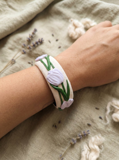 Artisanal Chic Polymer Clay Bangle - 100% Handcrafted