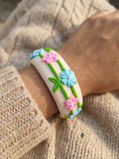 Elegant Evening Polymer Clay Bangle - 100% Handcrafted