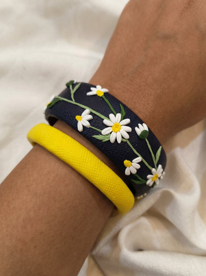 Heritage Inspired Polymer Clay Bangle - 100% Handcrafted