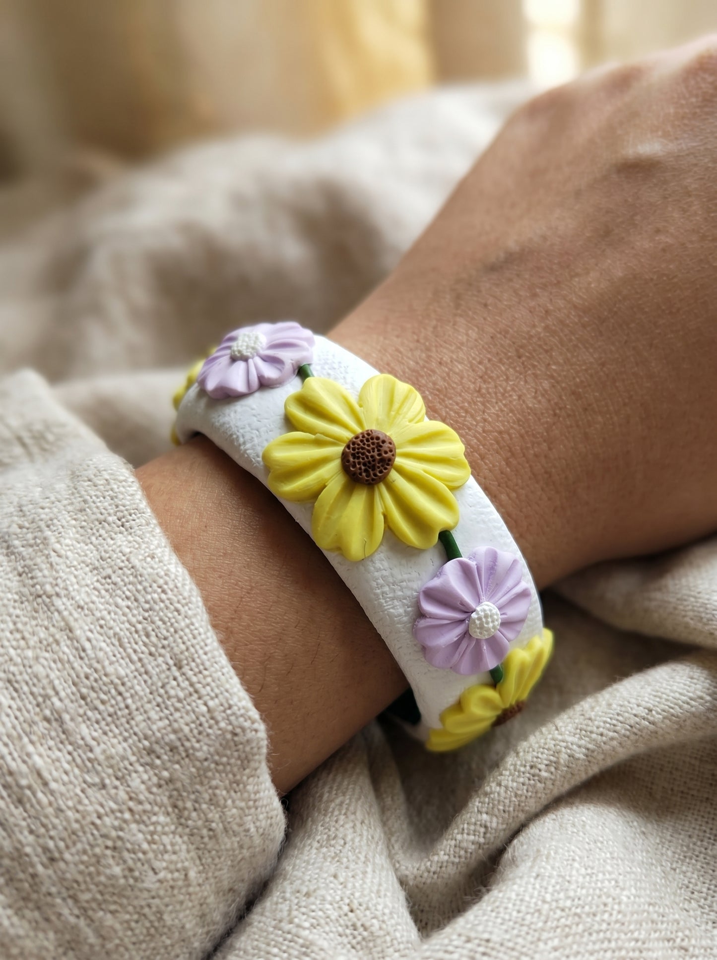 Bold Statement Polymer Clay Bangle - 100% Handcrafted