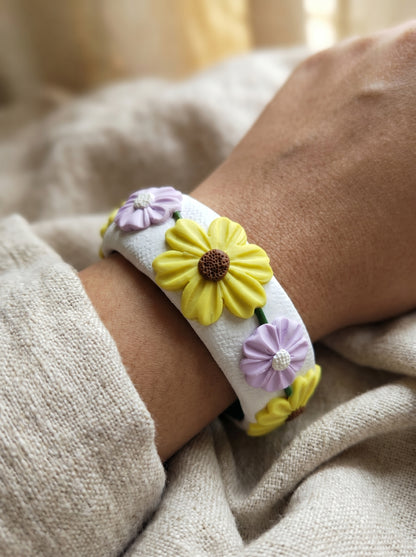 Bold Statement Polymer Clay Bangle - 100% Handcrafted