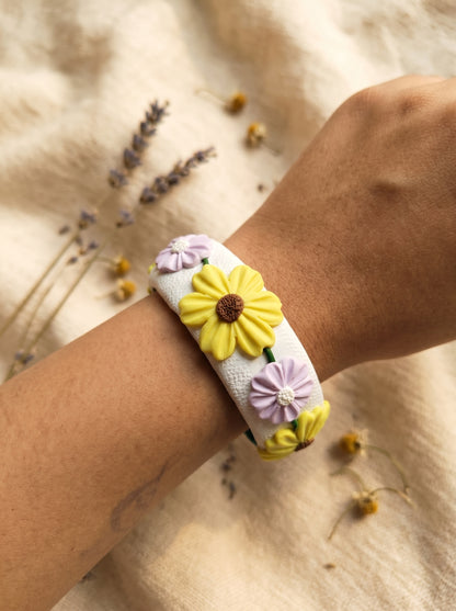 Bold Statement Polymer Clay Bangle - 100% Handcrafted