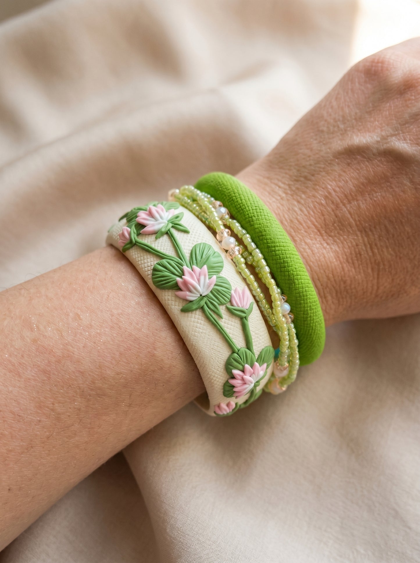 Urban Ethnic Polymer Clay Bangle - 100% Handcrafted