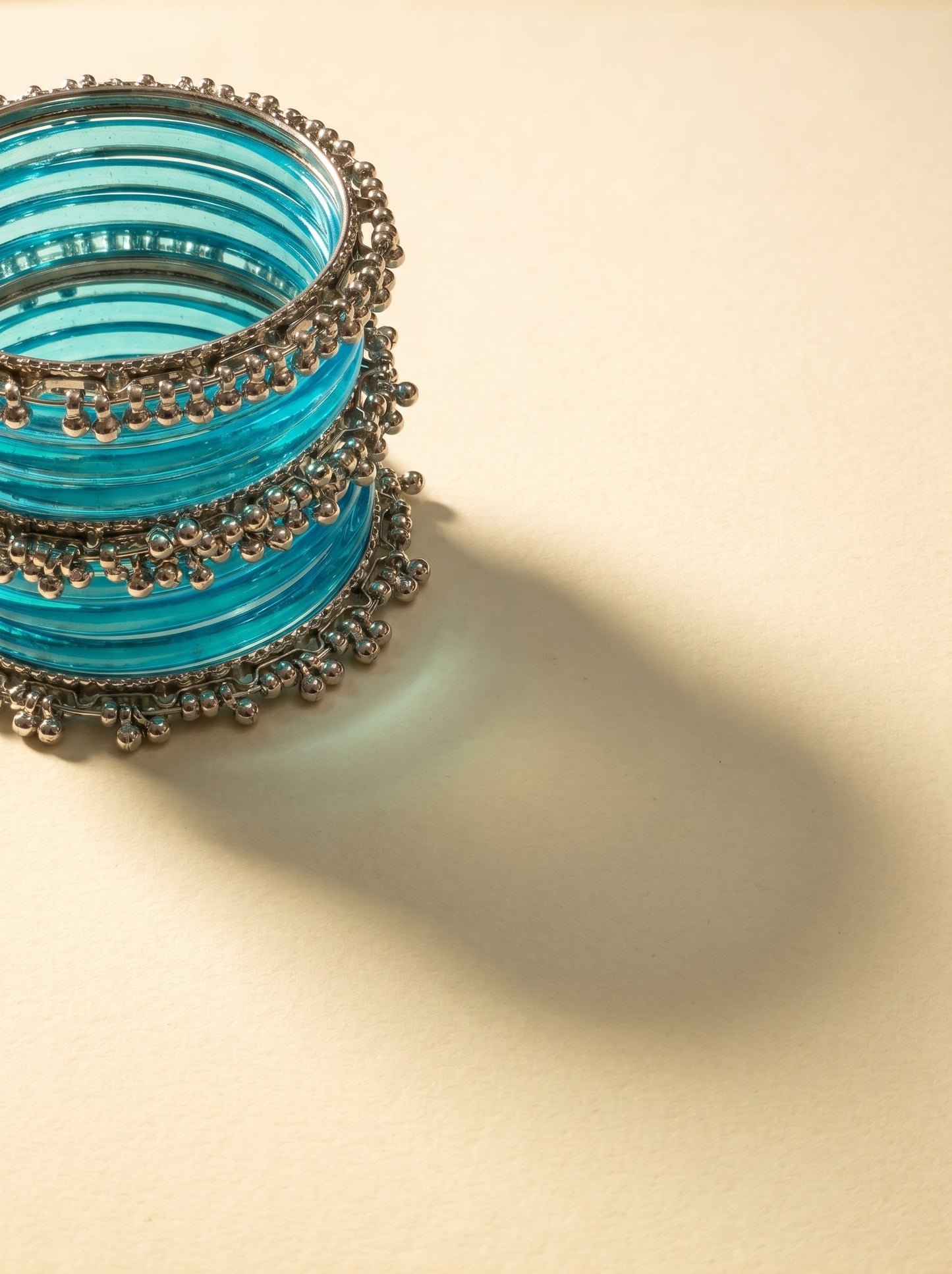 Blue Jelly  Bangle with Ghungroo for single wrist | Aqua Resin Bangles | Jelly Bangles