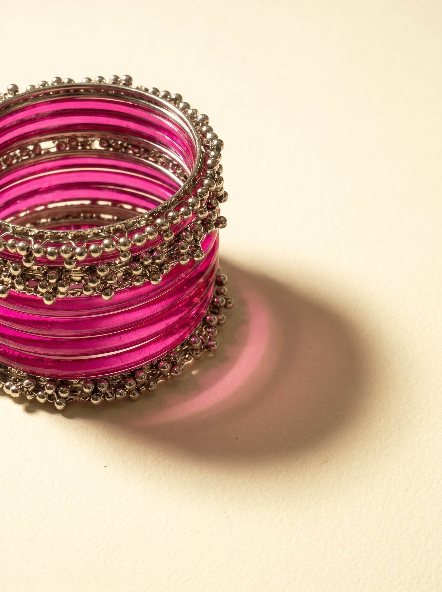 Magenta Jelly  Bangle with Ghungroo for single wrist | Jelly Bangles