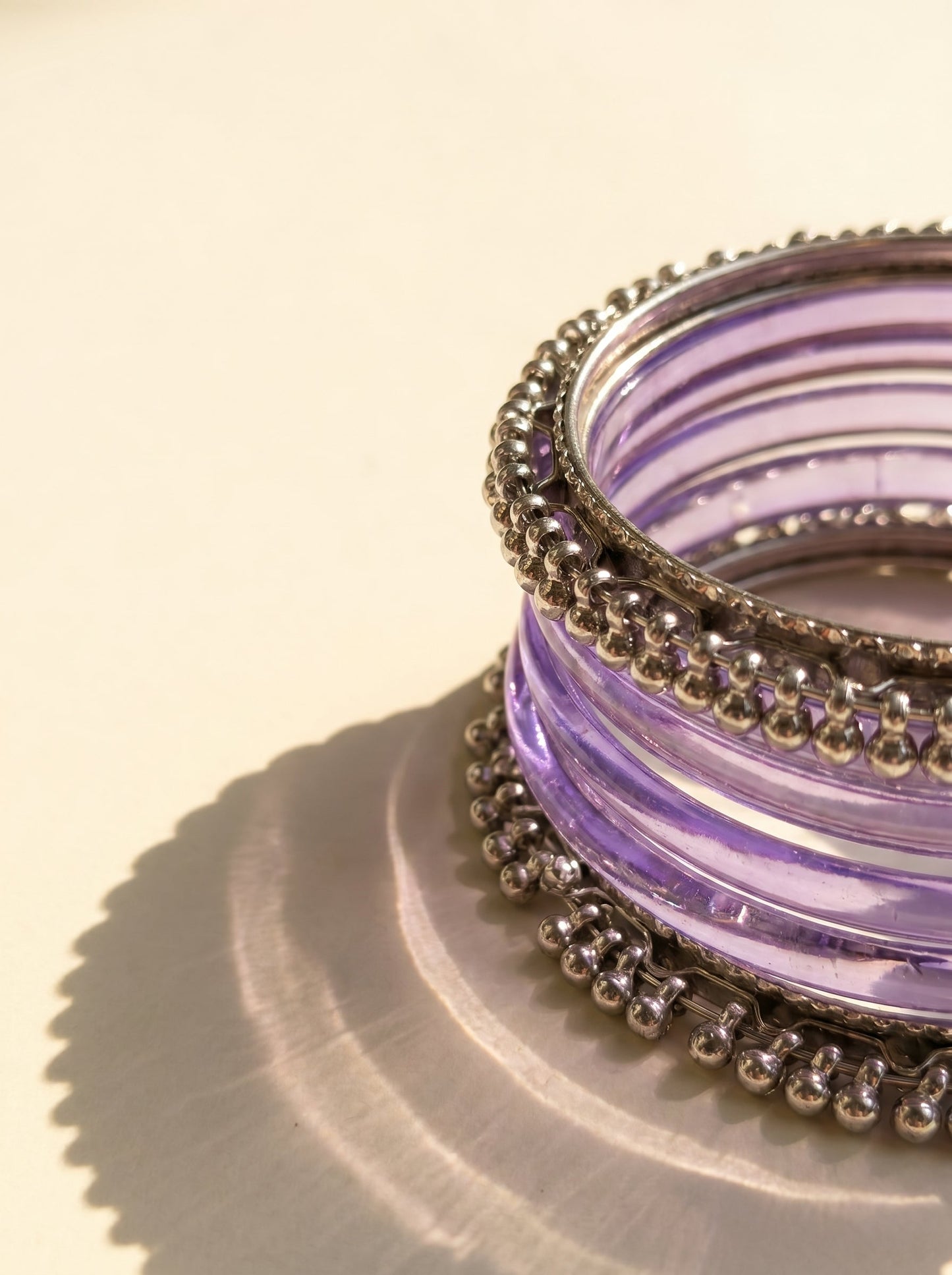 Purple Jelly  Bangle with Ghungroo for single wrist | Lavender Resin Bangles | jelly bangles
