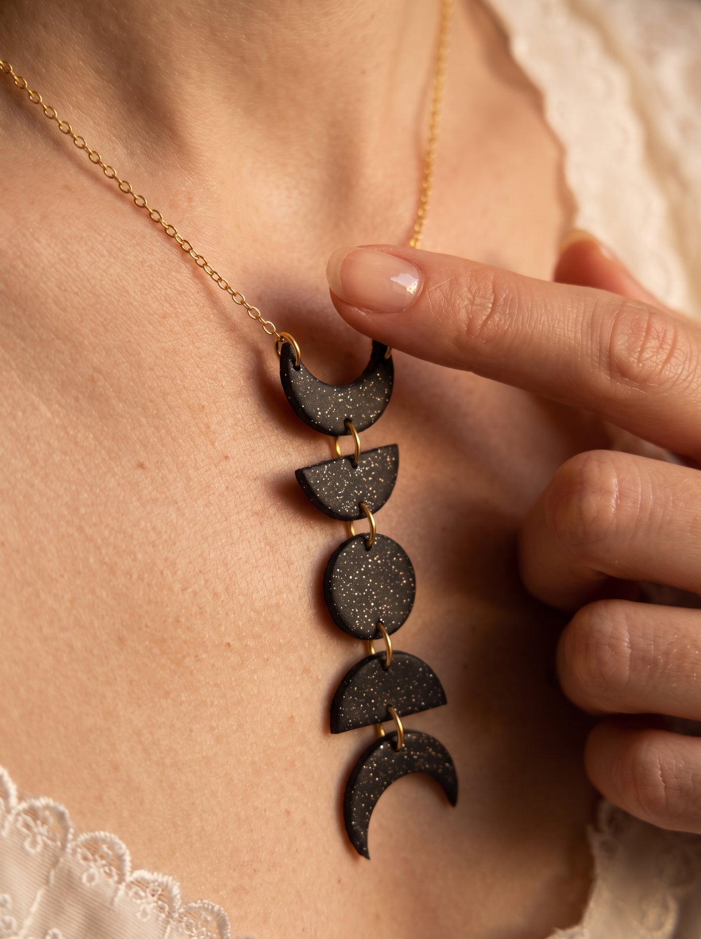 The Lunar Phase Clay Constellation Necklace