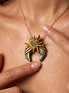 The Celestial Crescent Moon Clay Pendant