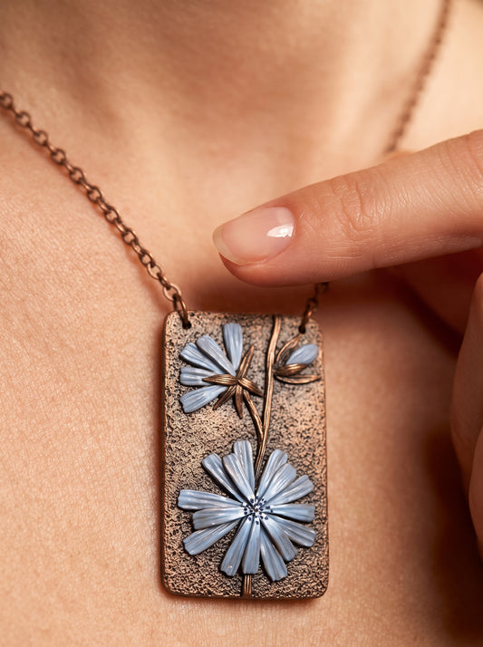 The Faux-Copper Floral Clay Plate