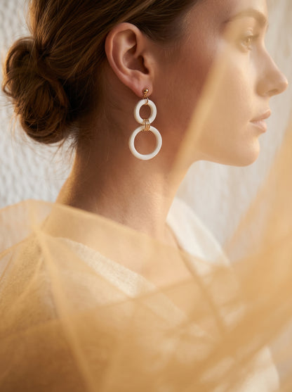 The Ivory Infinity Drop Earrings
