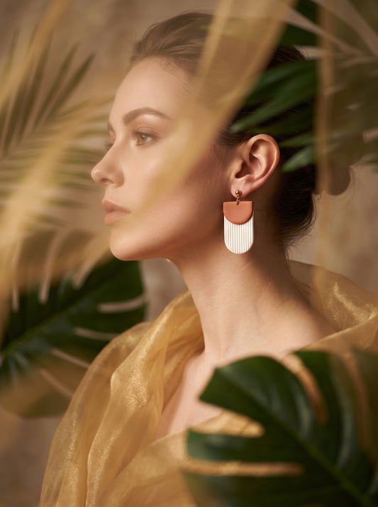 The Vienna Two-Tone Arch Earrings