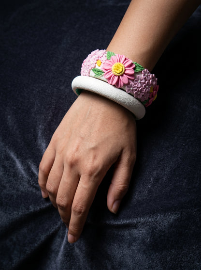 Ethnic Bridal Polymer Clay Bangle - 100% Handcrafted