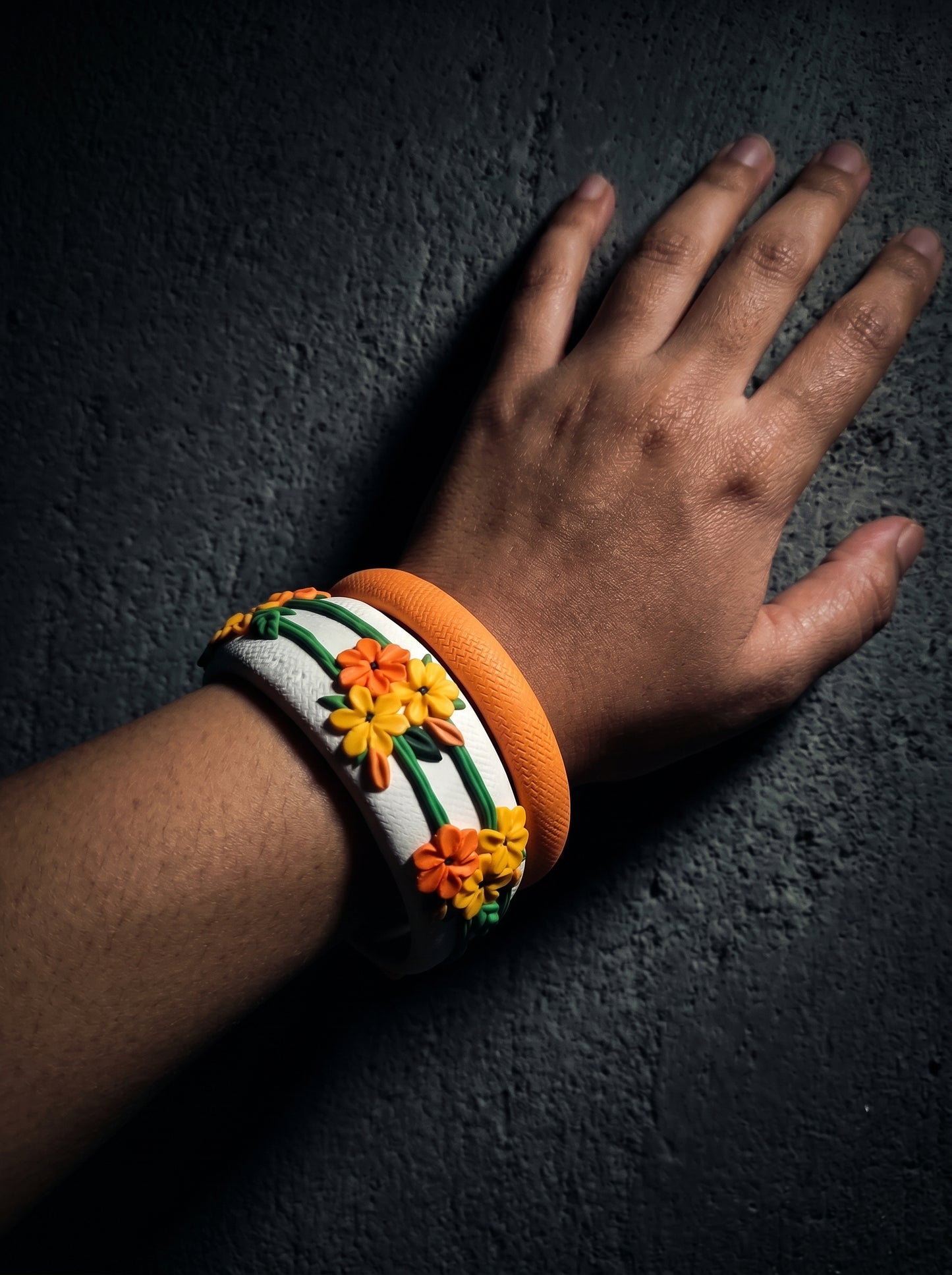 Sophisticated Matte Polymer Clay Bangle - 100% Handcrafted