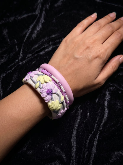Festive Vibrant Polymer Clay Bangle - 100% Handcrafted