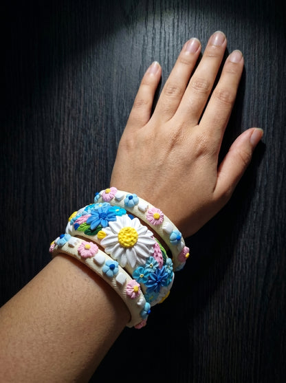 Traditional Indian Polymer Clay Bangle - 100% Handcrafted