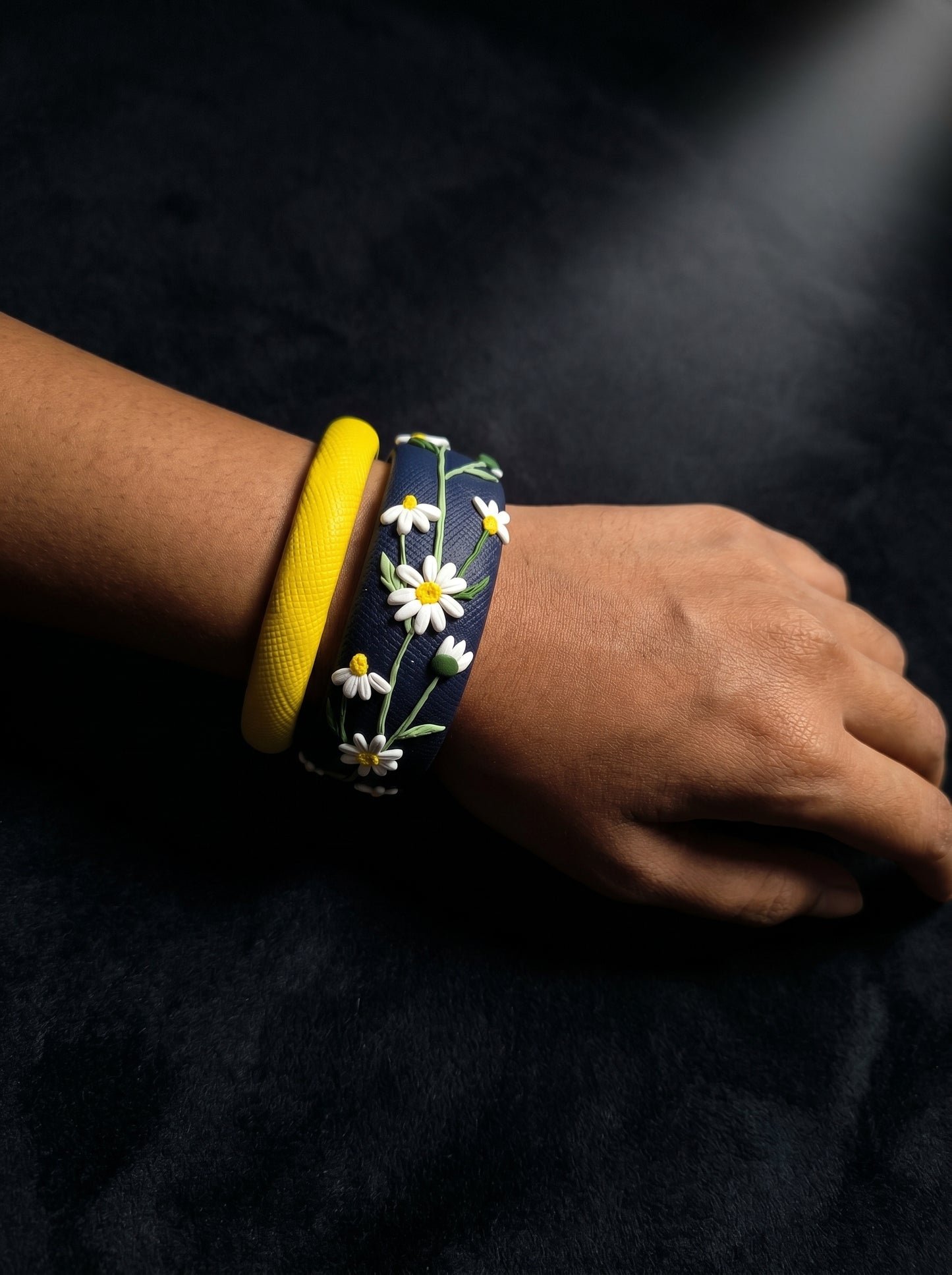 Heritage Inspired Polymer Clay Bangle - 100% Handcrafted