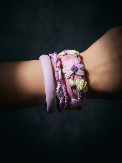 Handmade Couture Polymer Clay Bangle - 100% Handcrafted