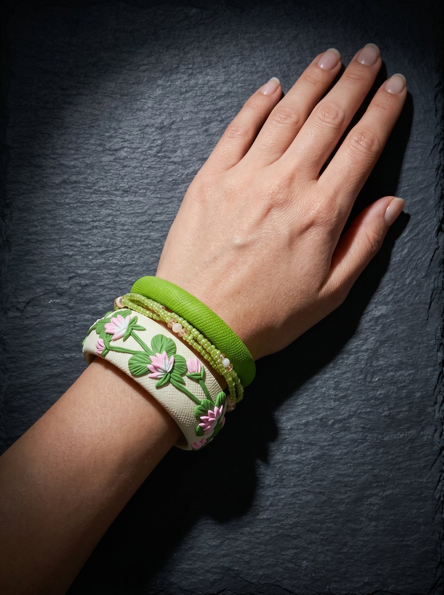 Urban Ethnic Polymer Clay Bangle - 100% Handcrafted