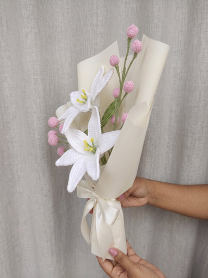 Pure Lily Crochet Bouquet