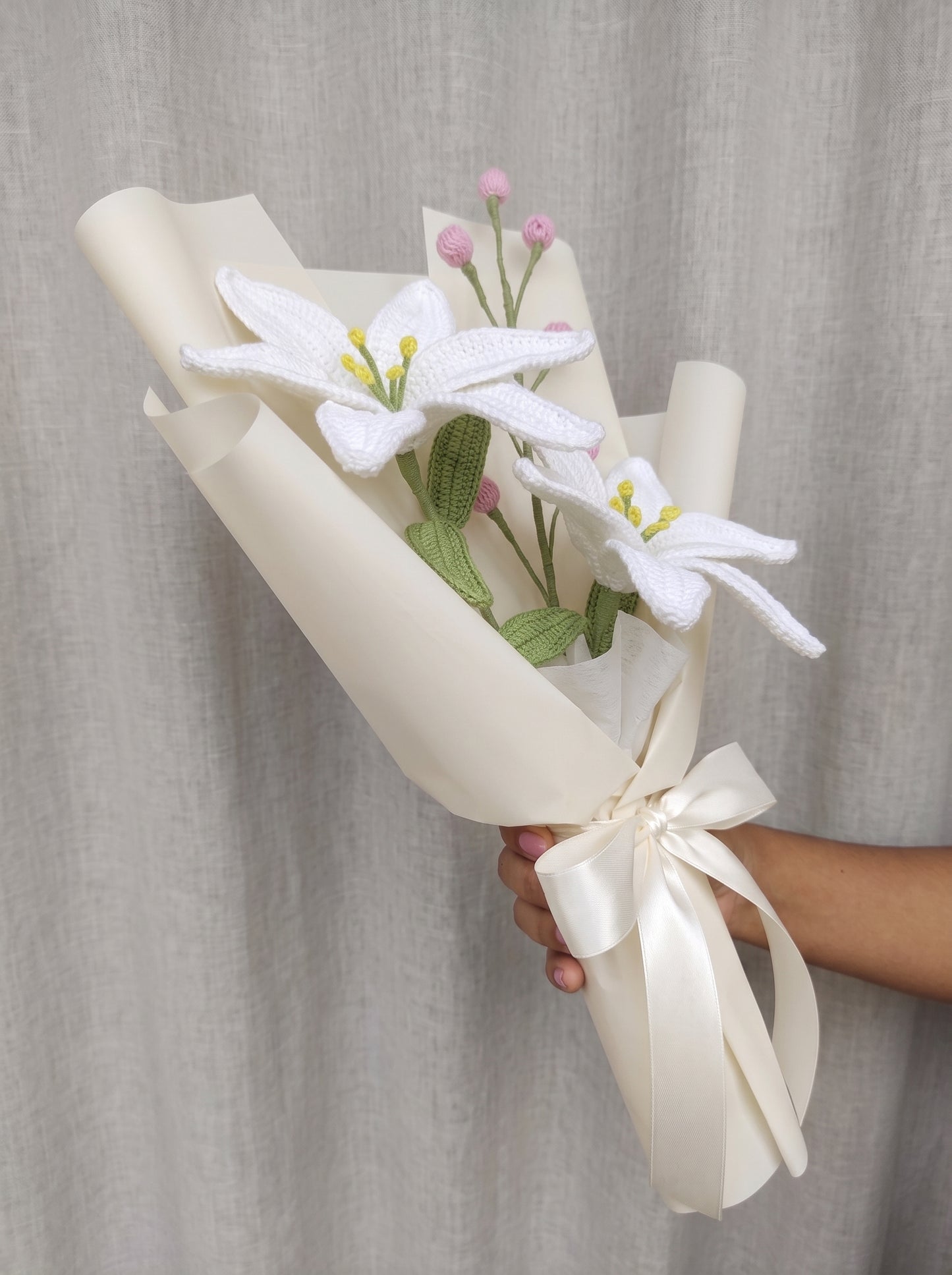 Pure Lily Crochet Bouquet