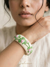 Forget-Me-Not & Lotus Bangle Duo — Hand-Sculpted Floral Set