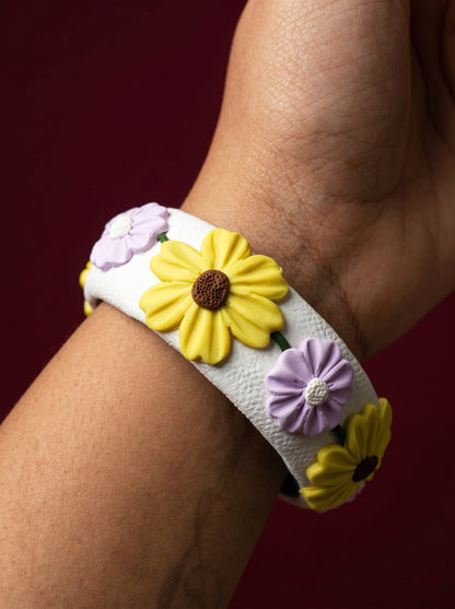 Bold Statement Polymer Clay Bangle - 100% Handcrafted