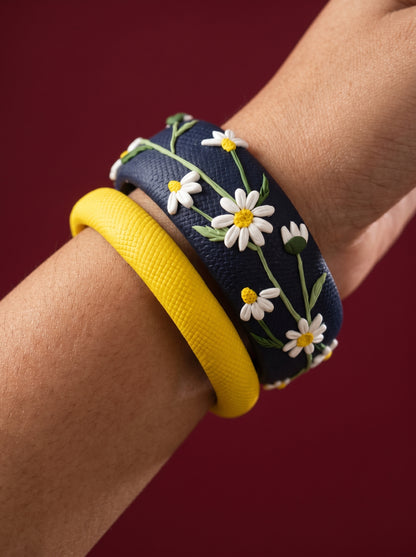Heritage Inspired Polymer Clay Bangle - 100% Handcrafted
