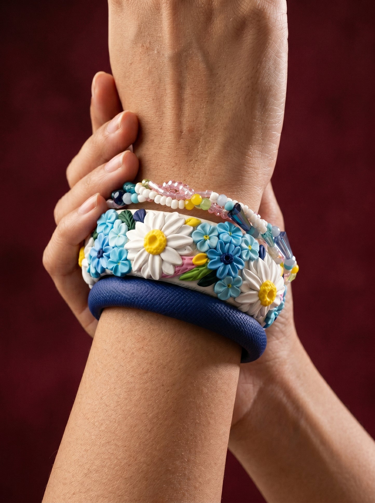Daily Luxury Polymer Clay Bangle - 100% Handcrafted