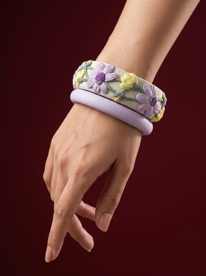 Festive Vibrant Polymer Clay Bangle - 100% Handcrafted