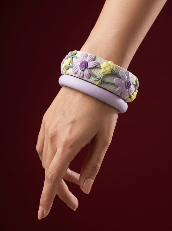 Festive Vibrant Polymer Clay Bangle - 100% Handcrafted