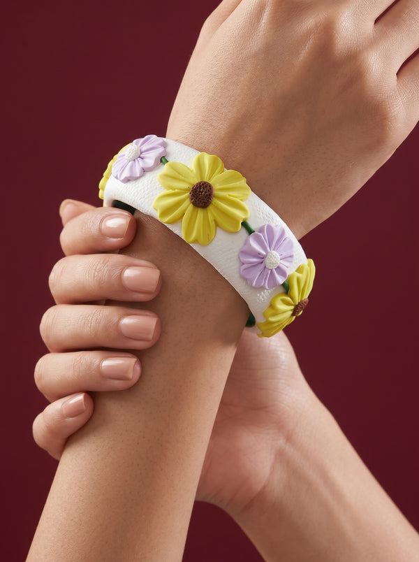 Bold Statement Polymer Clay Bangle - 100% Handcrafted