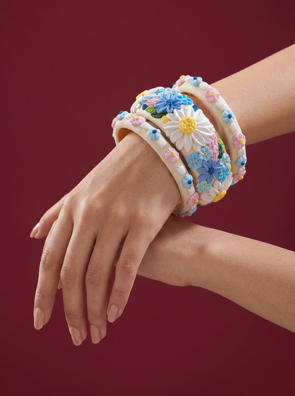 Traditional Indian Polymer Clay Bangle - 100% Handcrafted