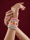Citrus Pop Clay Bangle Stack — Hand-Sculpted Fruit Bangles