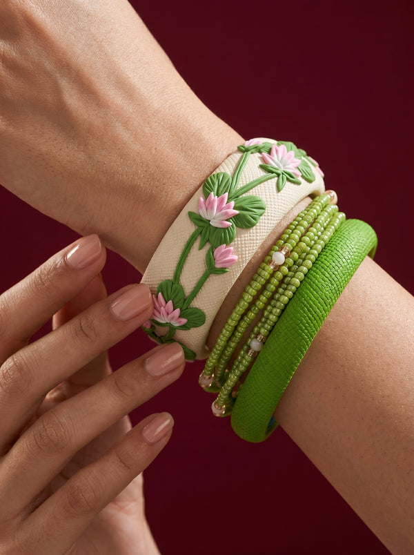 Urban Ethnic Polymer Clay Bangle - 100% Handcrafted