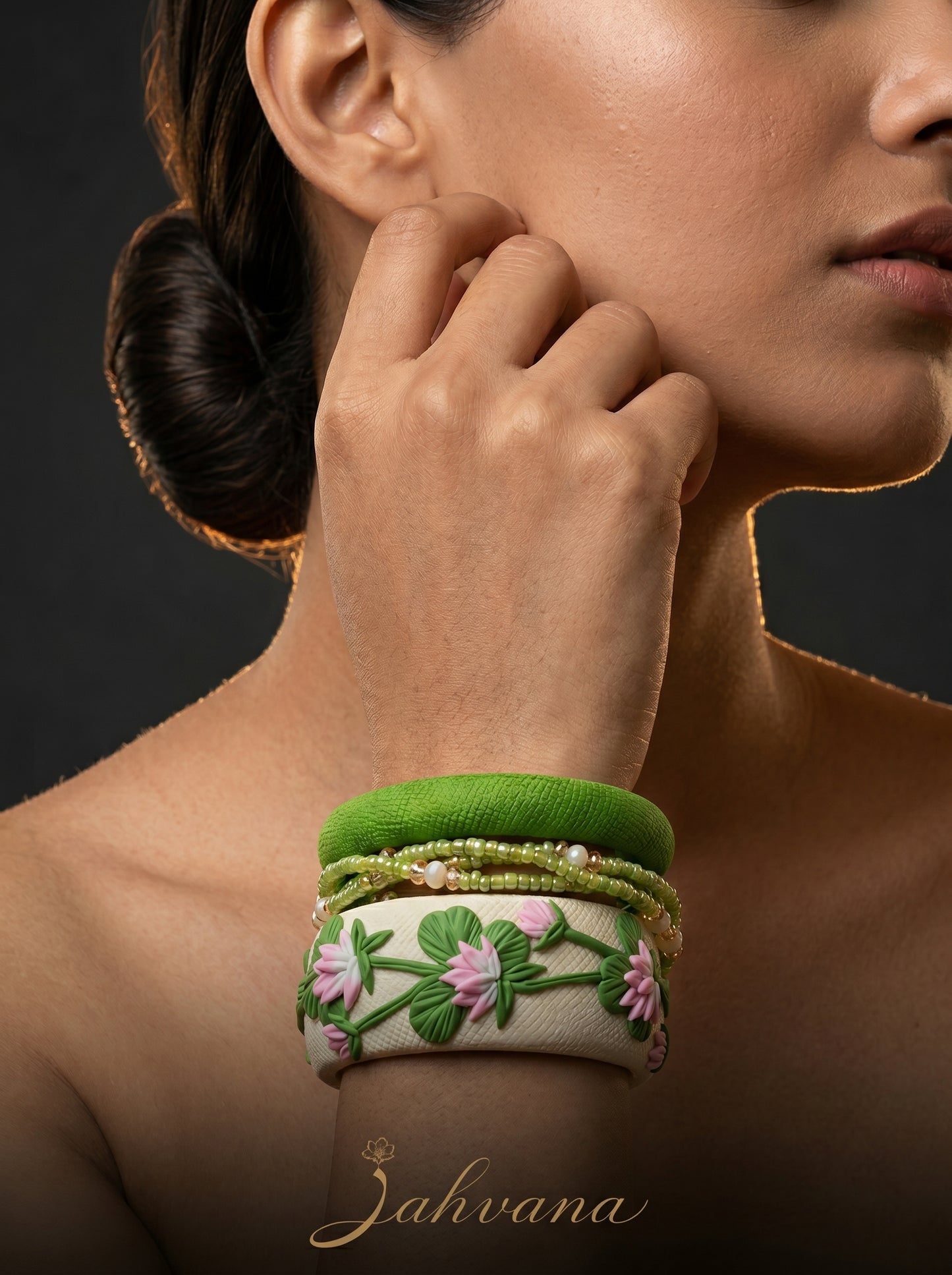 Urban Ethnic Polymer Clay Bangle - 100% Handcrafted