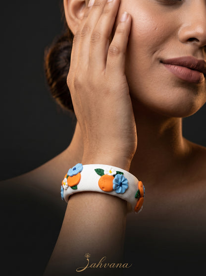 Earthy Organic Polymer Clay Bangle - 100% Handcrafted