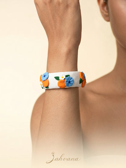 Earthy Organic Polymer Clay Bangle - 100% Handcrafted
