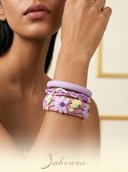 Handmade Couture Polymer Clay Bangle - 100% Handcrafted