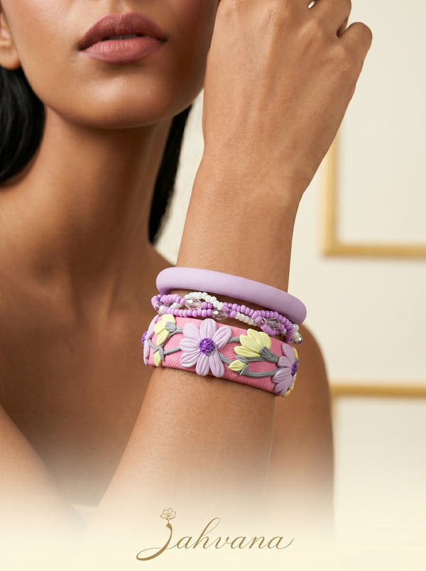 Handmade Couture Polymer Clay Bangle - 100% Handcrafted