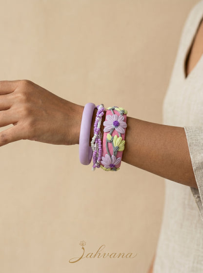 Handmade Couture Polymer Clay Bangle - 100% Handcrafted