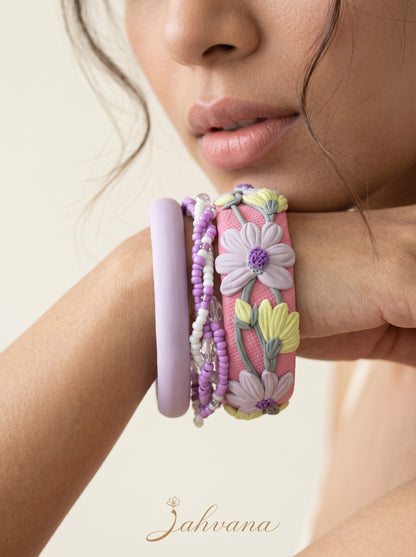 Handmade Couture Polymer Clay Bangle - 100% Handcrafted