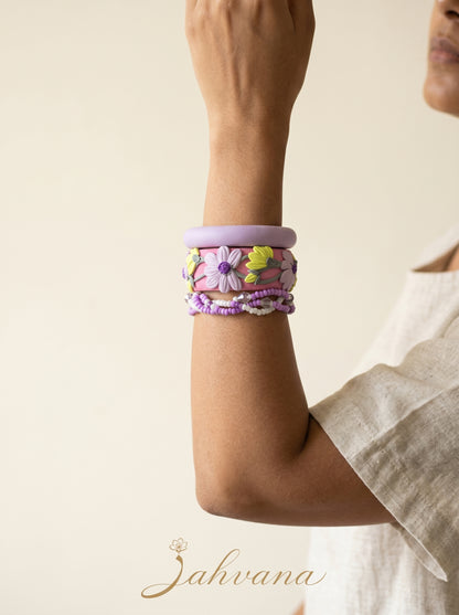 Handmade Couture Polymer Clay Bangle - 100% Handcrafted