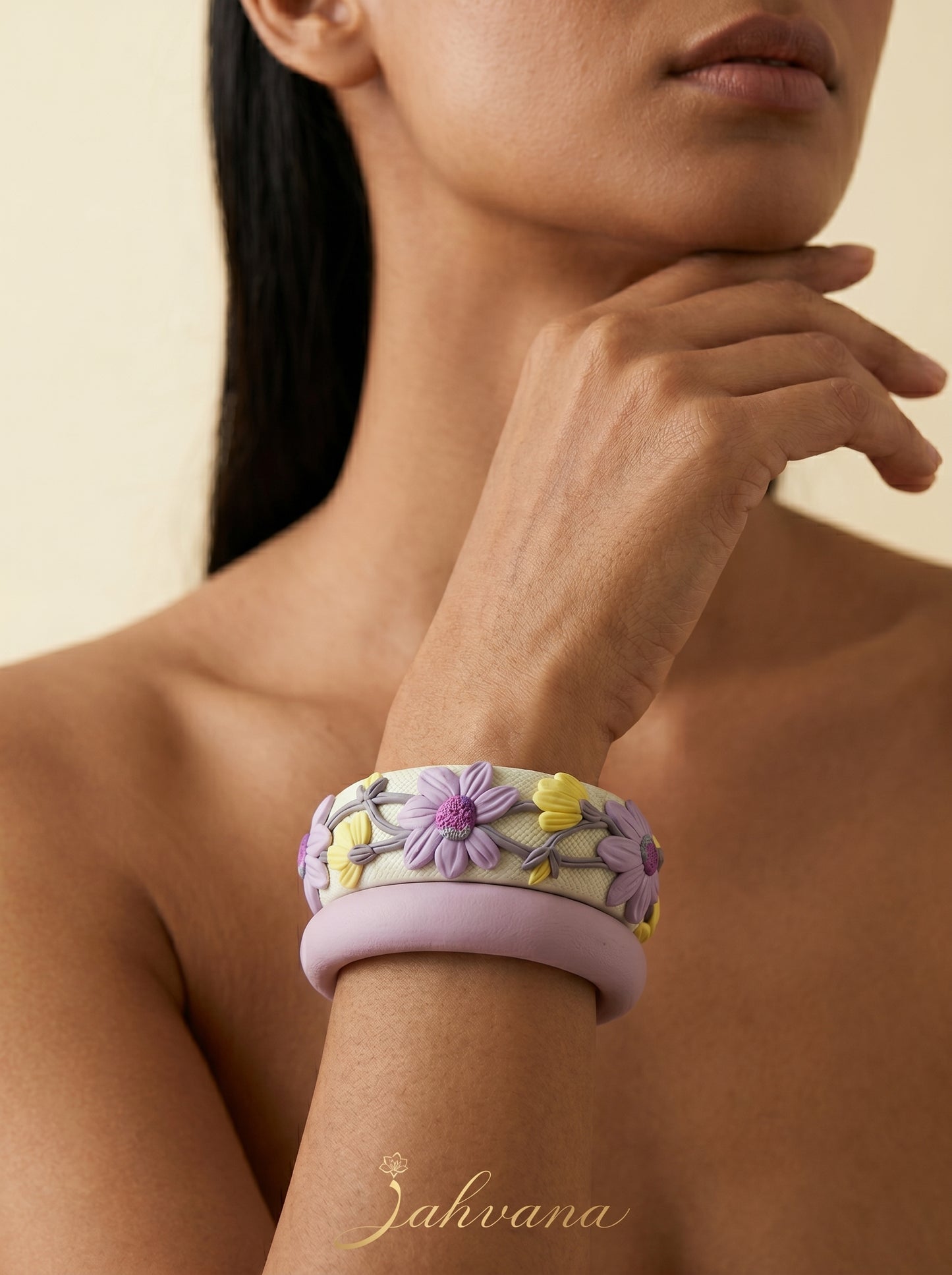 Timeless Classic Polymer Clay Bangle - 100% Handcrafted
