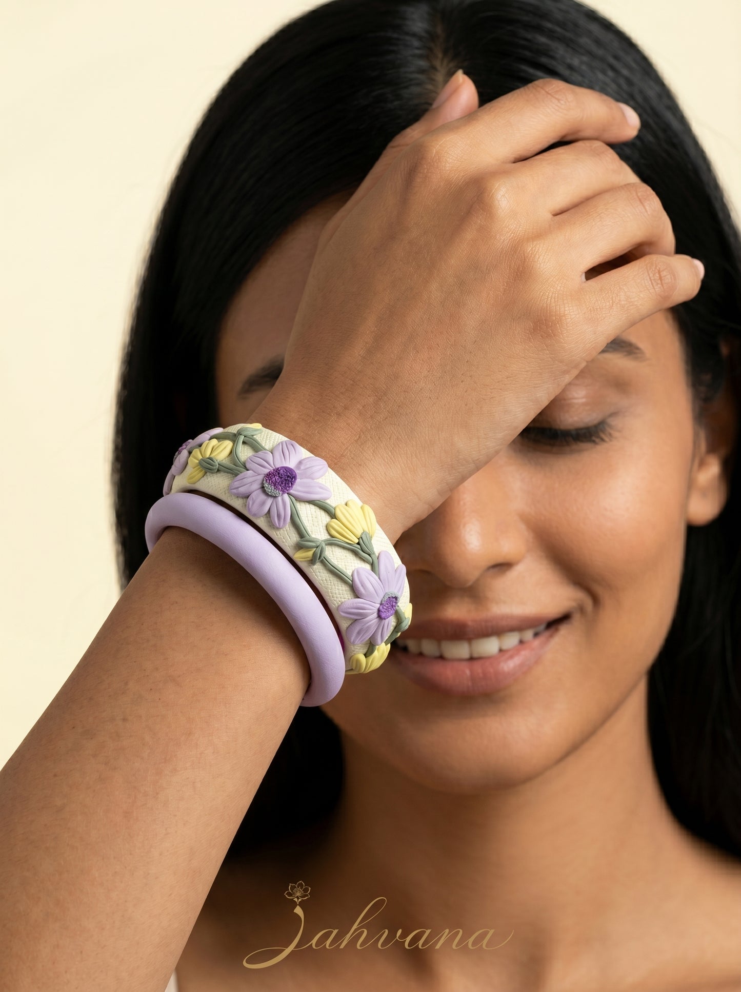 Timeless Classic Polymer Clay Bangle - 100% Handcrafted