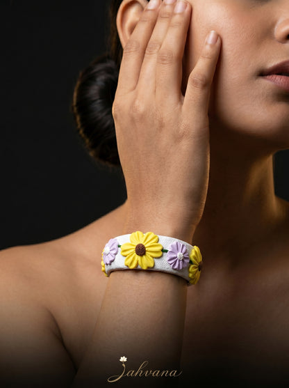 Bold Statement Polymer Clay Bangle - 100% Handcrafted
