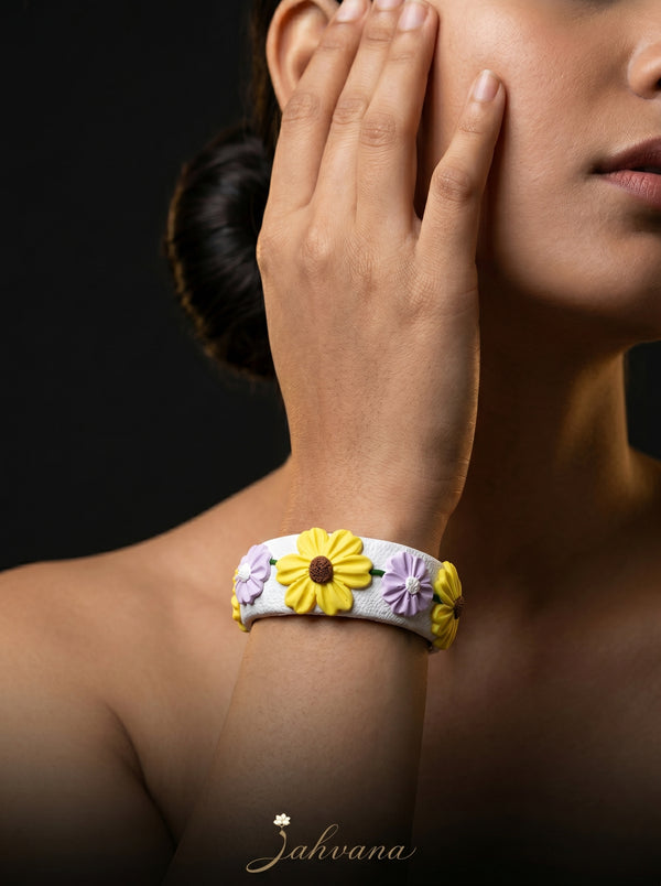 Bold Statement Polymer Clay Bangle - 100% Handcrafted