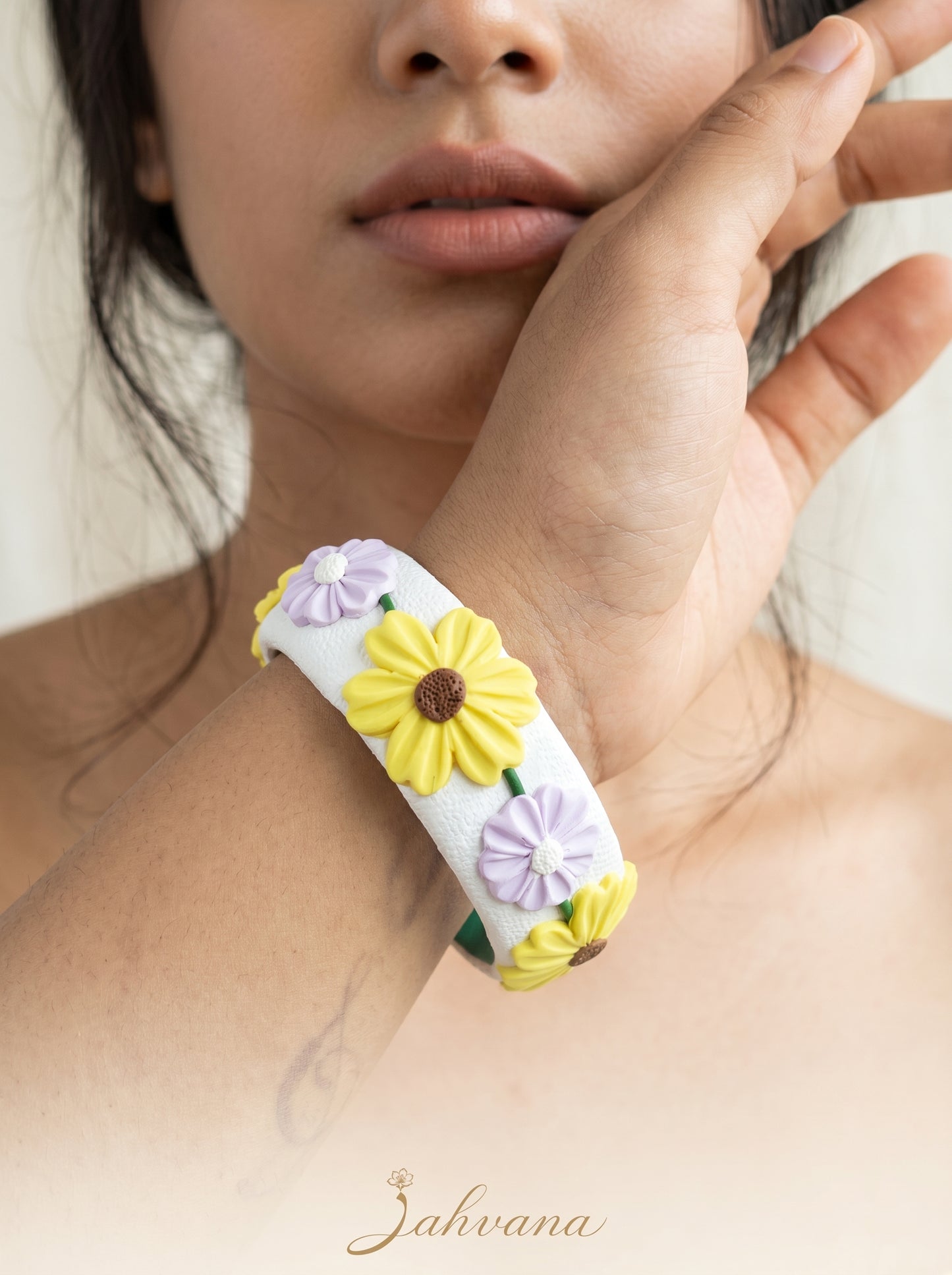 Bold Statement Polymer Clay Bangle - 100% Handcrafted