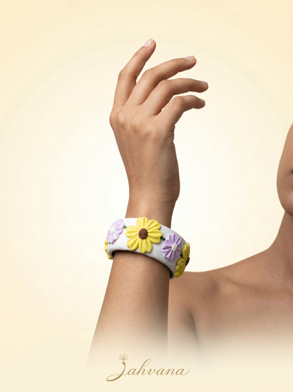 Bold Statement Polymer Clay Bangle - 100% Handcrafted