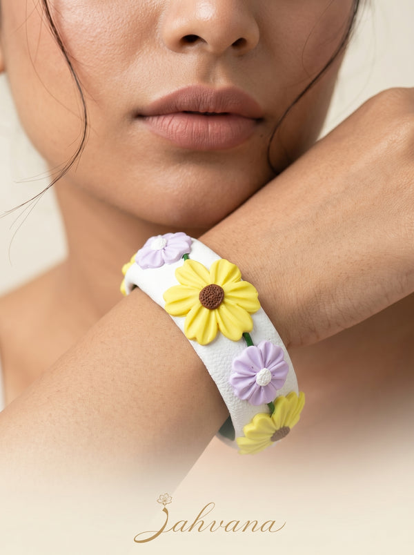 Bold Statement Polymer Clay Bangle - 100% Handcrafted