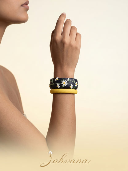 Heritage Inspired Polymer Clay Bangle - 100% Handcrafted